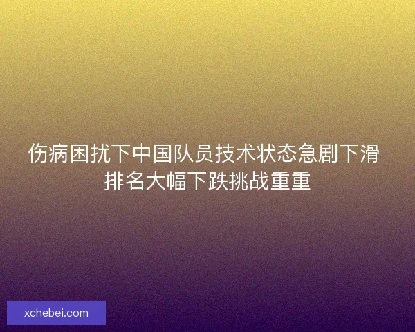 伤病困扰下中国队员技术状态急剧下滑 排名大幅下跌挑战重重
